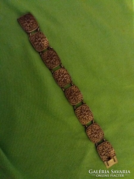 Old copper wrist ornate Celtic pattern lapel bracelet wrist ornament 17 cm long as shown in the pictures