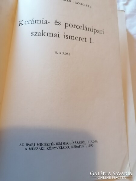 Kerámia- és porcelánipari szakmai ismeret I.  II.   1990.