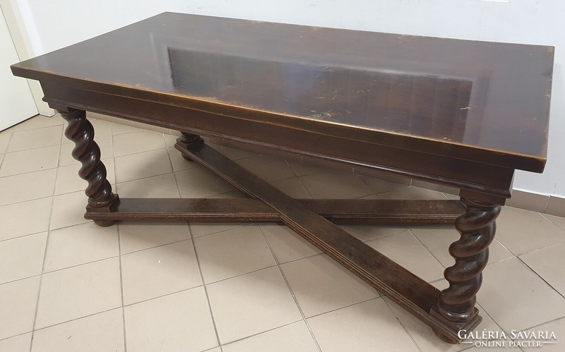 Antique large-sized, custom-made coffee table