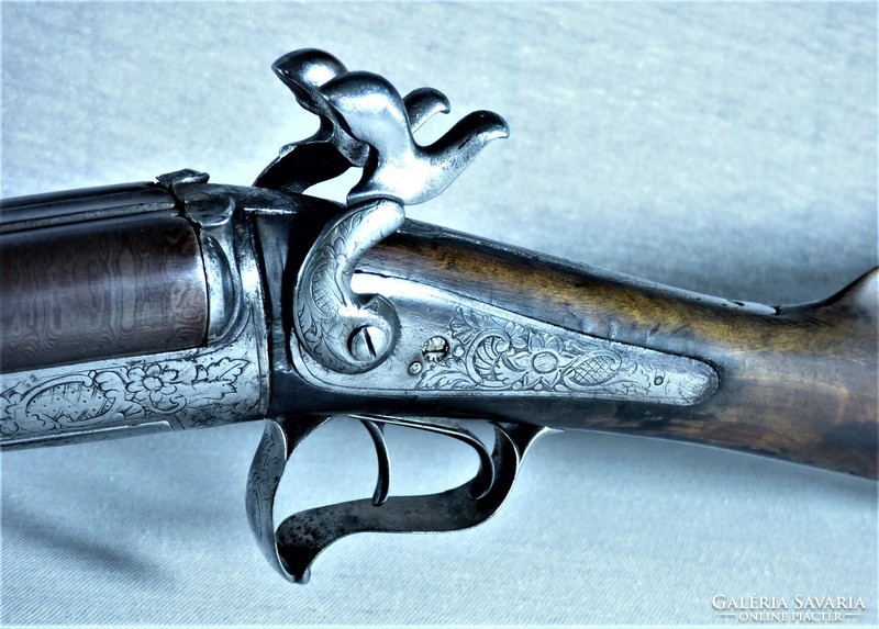 Beautiful, antique, double-barrel lefacheaux rifle, 1855 - 1870!!!