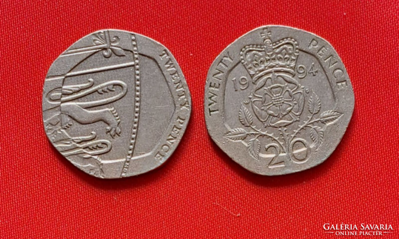 1982. Anglia 20 Penny 2 féle  (1762)