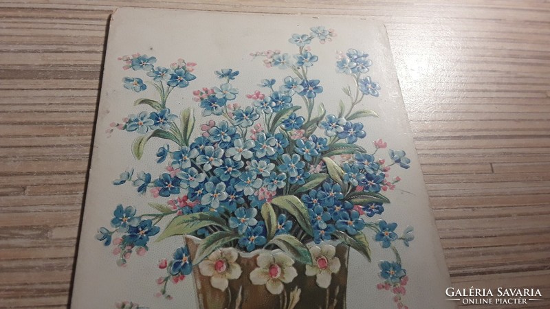 Antique embossed greeting postcard.