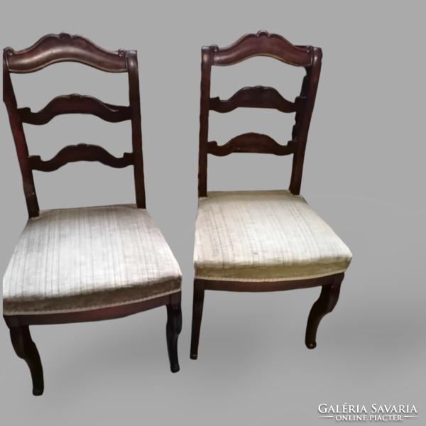Neo-baroque mahogany chairs