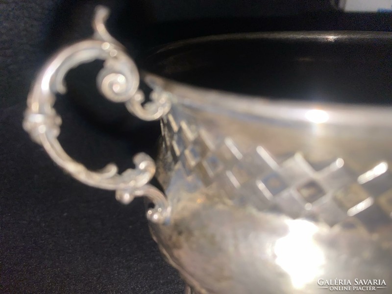 Old silver ring holder, marked 800 silver, 175 grams