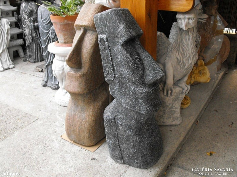 Egzotikus Kerti szobor  Moai Husvét szigeteki fej 1db 76cm  Fagyálló műkő . Nem beton !