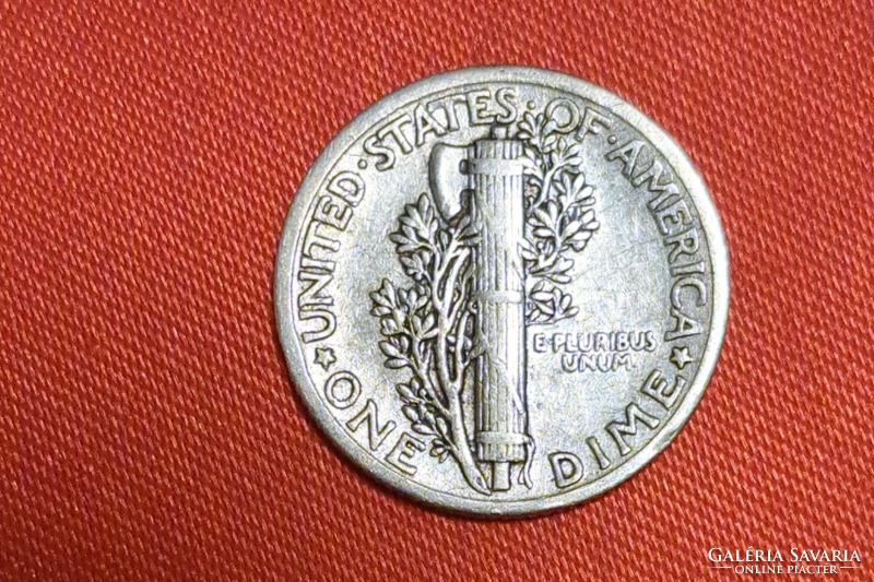 1938. USA ezüst 1 dime (756)