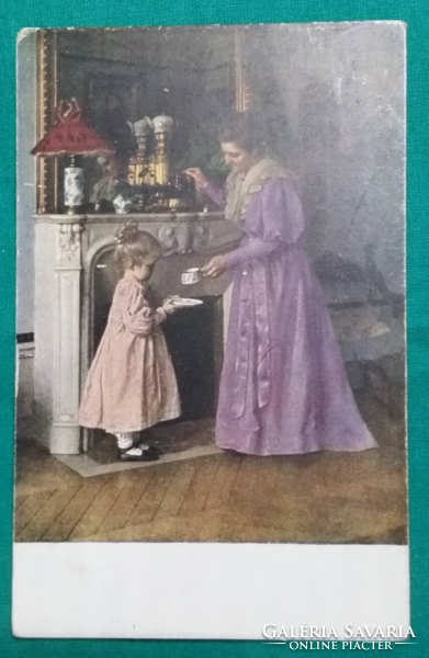 Artistic postcard, tom von dreger: motherly love