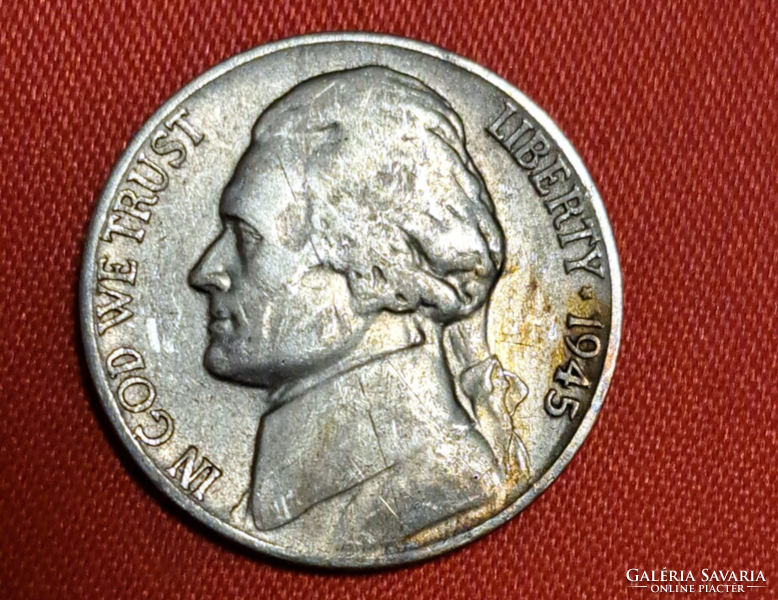 Silver (billon) usa 5 cents, 1945 s1 (751)