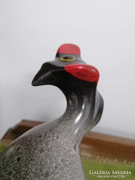 Large guinea fowls with quality marking, porcelain or ceramic