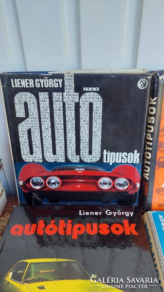 Liener György autótípusok 1961, 1964, 1969, 1971 évszámok, 4 db könyv (100)