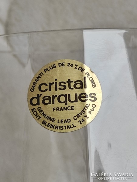 Gyönyörű mély hangon csengő Christal d'arques francia kristály pohár készlet Új