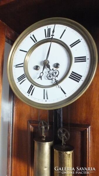 Antique tin German two heavy wall clocks