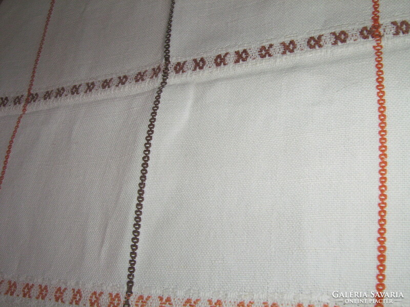 Antique woven tablecloth