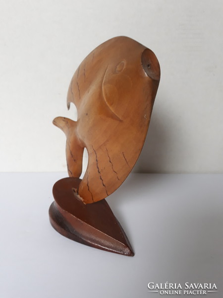 Art deco wood carved fish