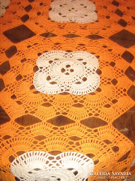 Beautiful hand crocheted antique vintage tablecloth