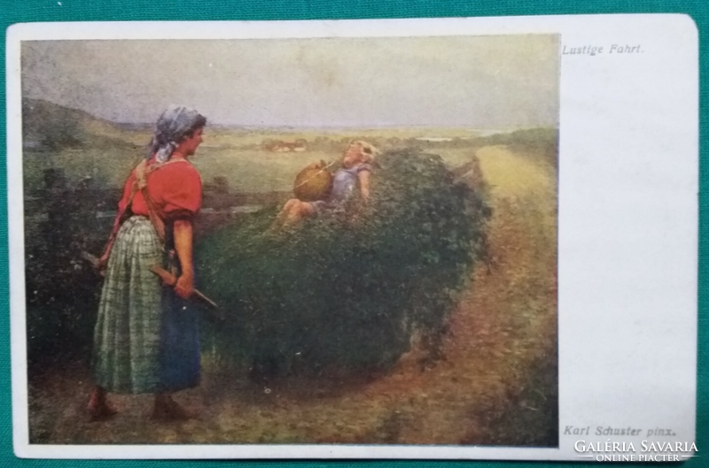 Wiener kunst - karl schuster art reproduction postcard
