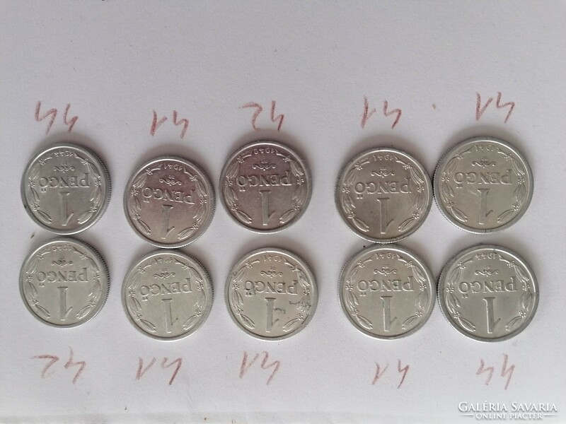 10 db fényes 1 pengő1941-1944 Extra!