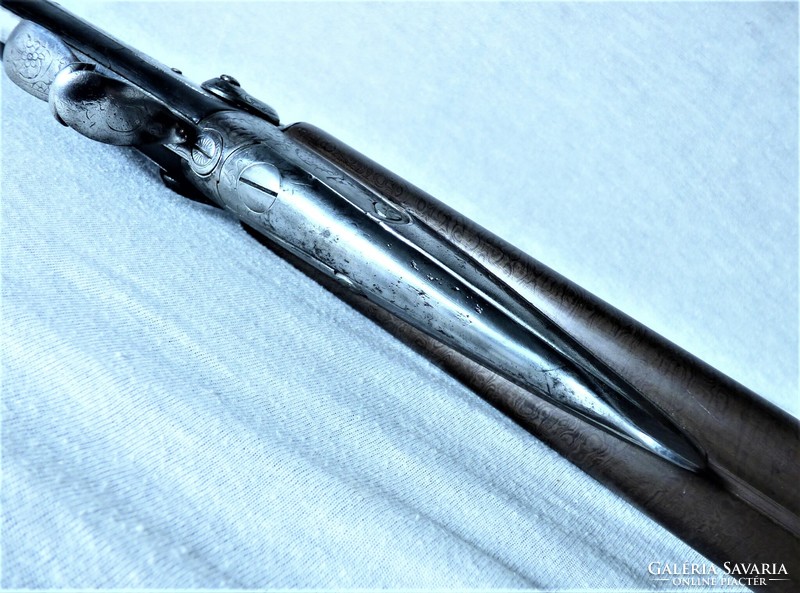 Beautiful, antique, double-barrel lefacheaux rifle, 1855 - 1870!!!