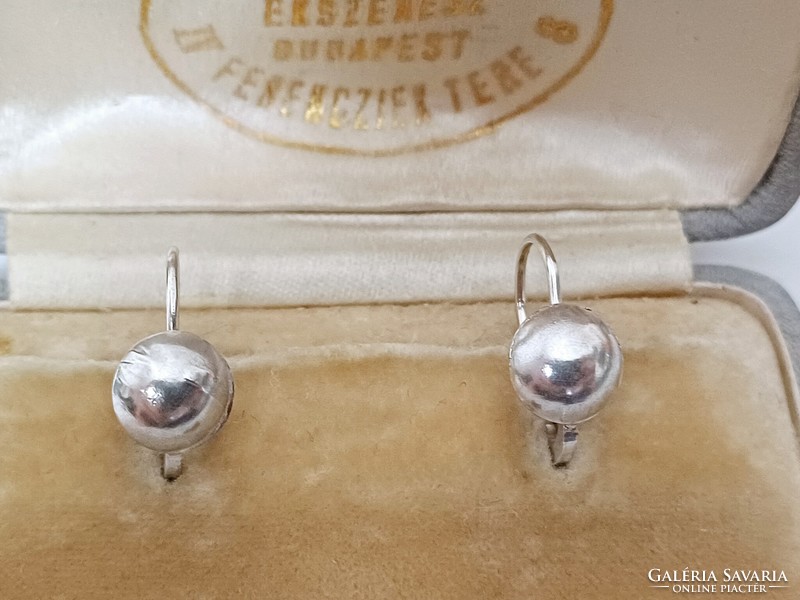 Little girl's antique silver earrings