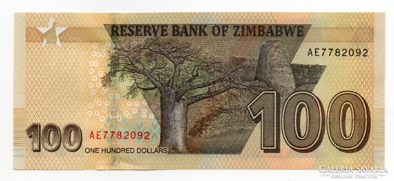 100 Dollars 2020 Zimbabwe