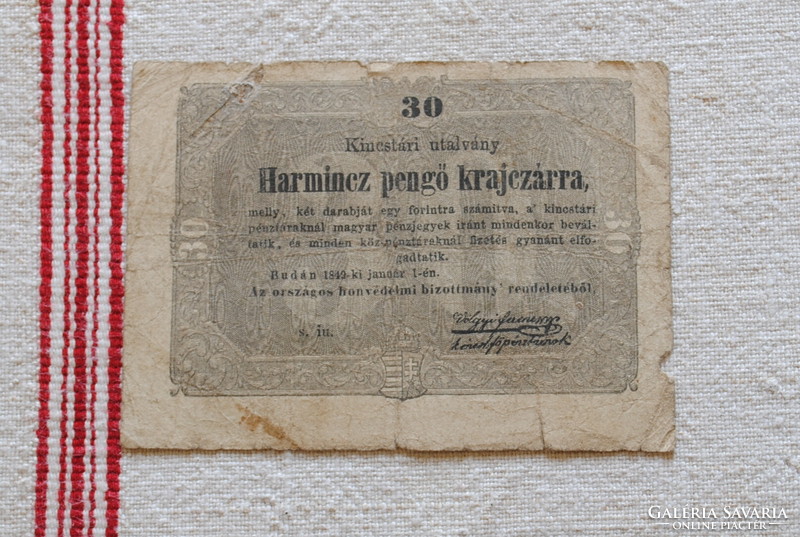 30 Pengő Kincstári utalvány 1849 VG 2db