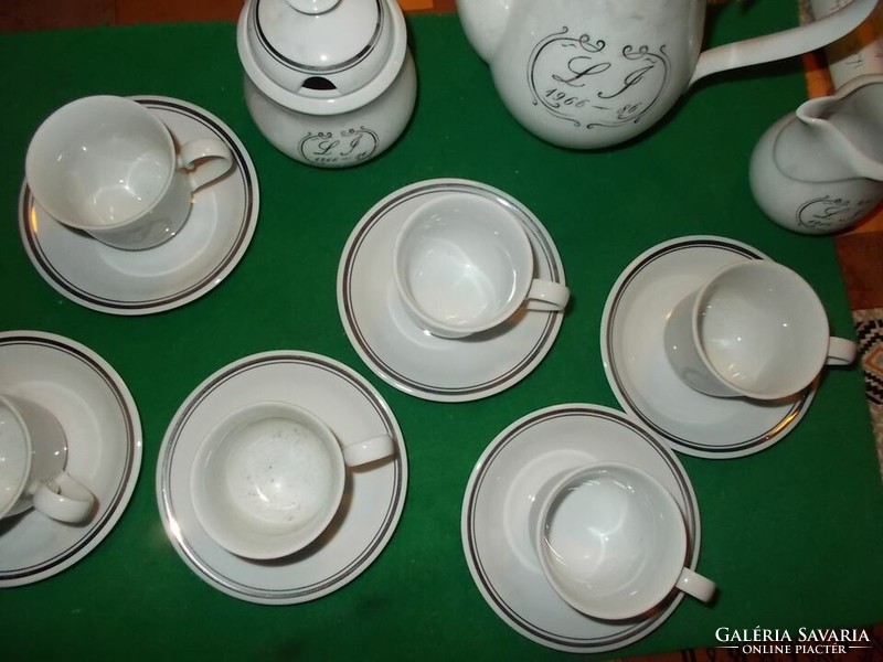Alföldi porcelain factory marked. Hódmezővásárhely. Coffee set