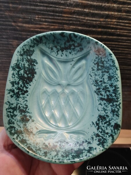 Tófej ceramic wall plate with an owl is a rarity