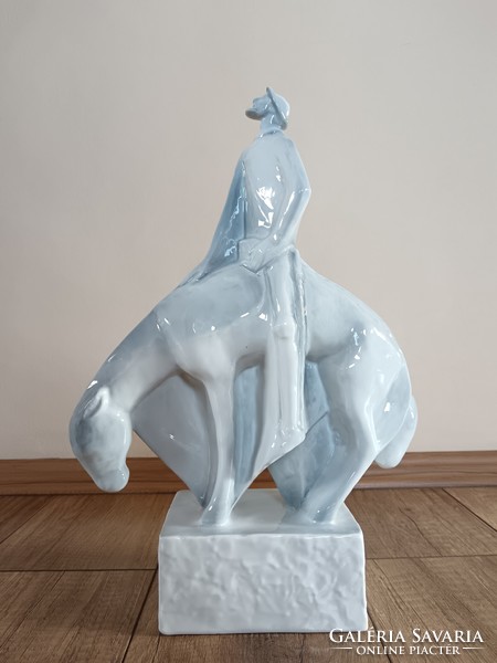 Régi Zsolnay Don Quijote porcelán figura