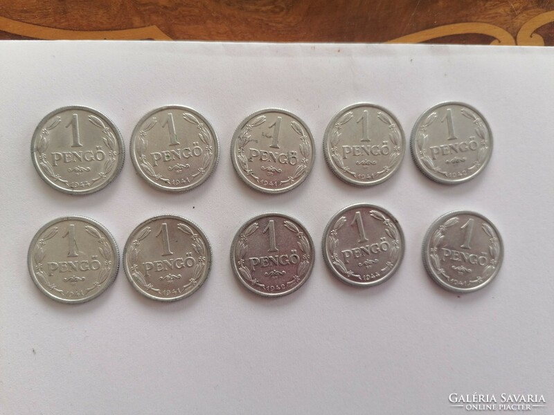 10 db fényes 1 pengő1941-1944 Extra!