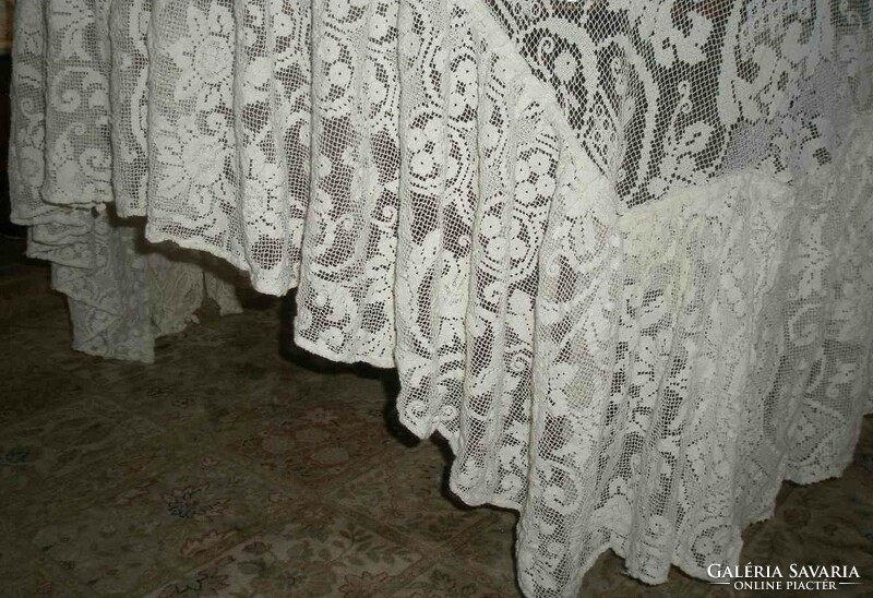 Antique secession needlework large tablecloth and bedspread - art&decoration