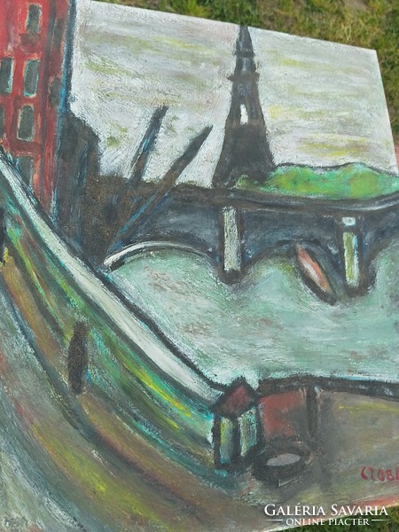 Párizs jelzett festmény!