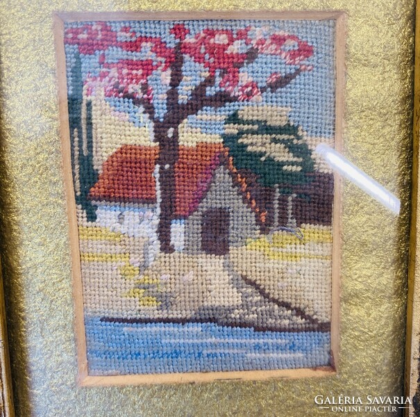 Blondel frame with needle tapestry