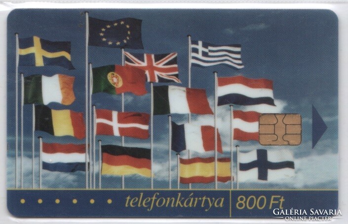 Hungarian phone card 1204 2003 flags sie 47,500 Pcs.