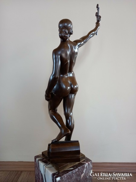 Telcs ede bronze sculpture: an allegory of electricity