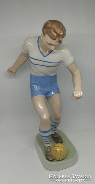 Drasche porcelain large football player 