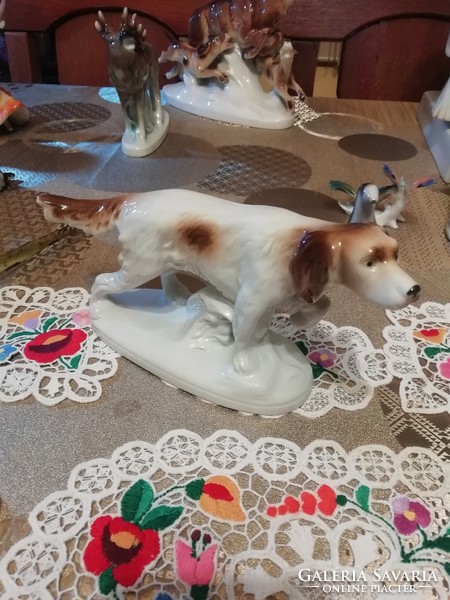 Antique porcelain dog from a German collection