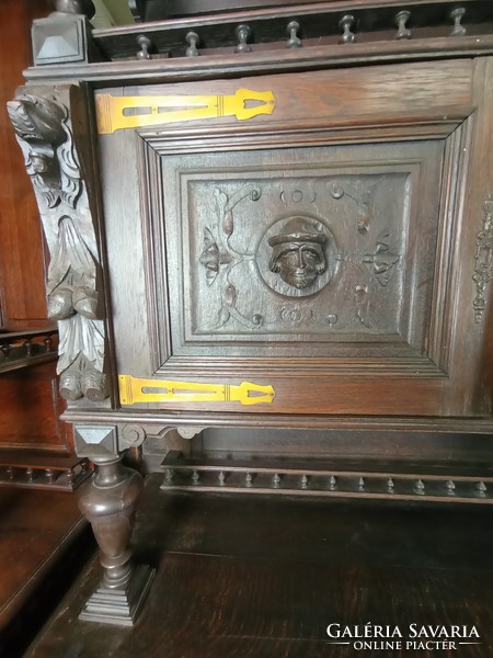 Neo-Renaissance antique serving cabinets