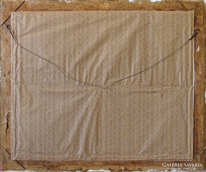 1Q139 Hatalmas gobelin aranyozott Blondel keretben 158 x 189 cm kora XIX sz. vége