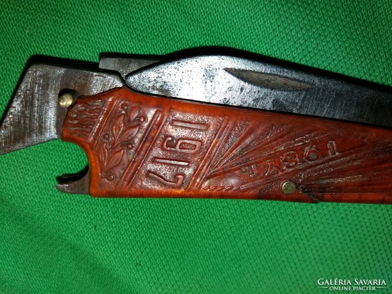 Old Russian cccp a nosf 70th anniversary knife with a vinyl handle 17 cm, the blade 6 cm according to the pictures