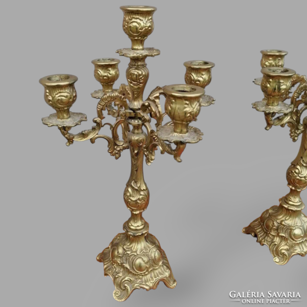 Copper candlestick in pairs