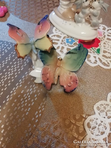 Antique porcelain butterflies from a German collection