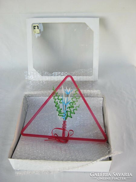 Bohemia Glass üveg dísz dekoráció ablakdísz 23x20 cm