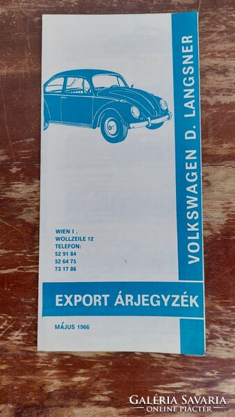 Volkswagen D. Langner export árjegyzék 1966 (100)