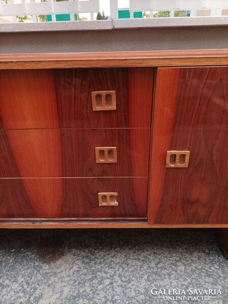 Mid century sideboard, extra long sideboard, chest of drawers, 210 cm