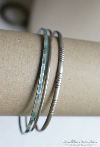 Bracelet, metal ring, 3 pieces, diameter 6.8 cm