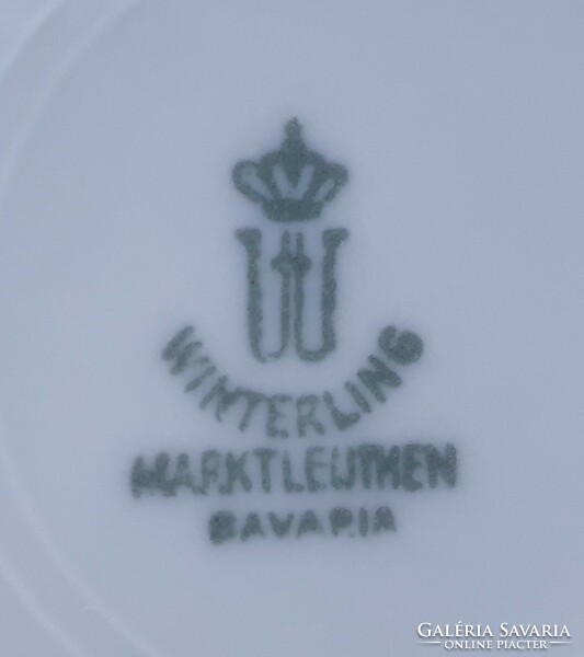 Winterling Marktleuthen Bavaria német porcelán reggeliző tányérpár csészealj kistányér tányér