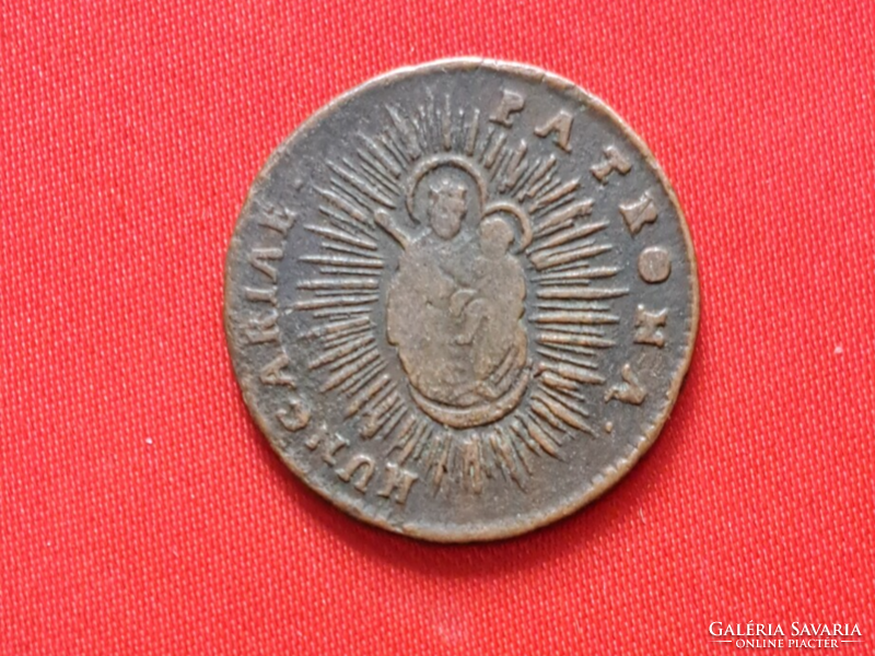 1763. Maria Theresia (1740-1780) copper denarius, poltura (1556)