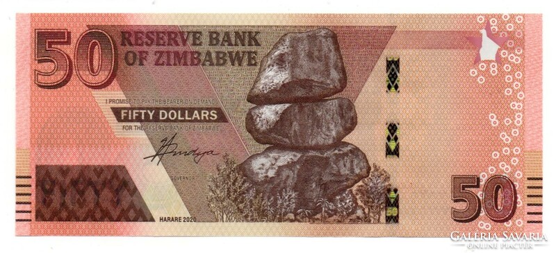 50 Dollars 2020 Zimbabwe
