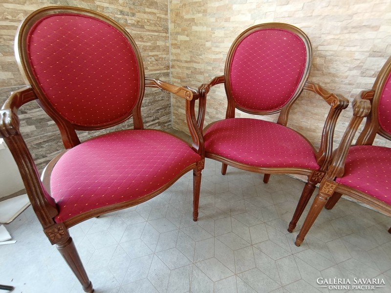 French baroque armchair chairs