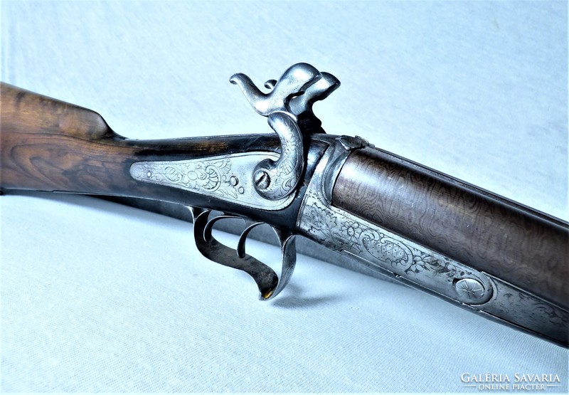 Beautiful, antique, double-barrel lefacheaux rifle, 1855 - 1870!!!